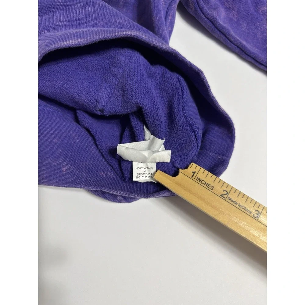 Nike Air Jordan Flight Essential Washed Fleece Hoodie Sz M Concord Purple DR3087